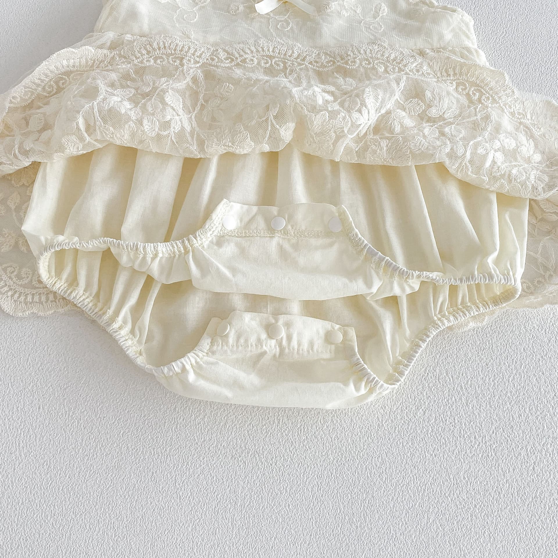 Baby Summer Thin, Baby Girl Wrap Bodysuit Lace Trim, Newborn Full Moon Hundred Days Birthday Outfit Cotton
