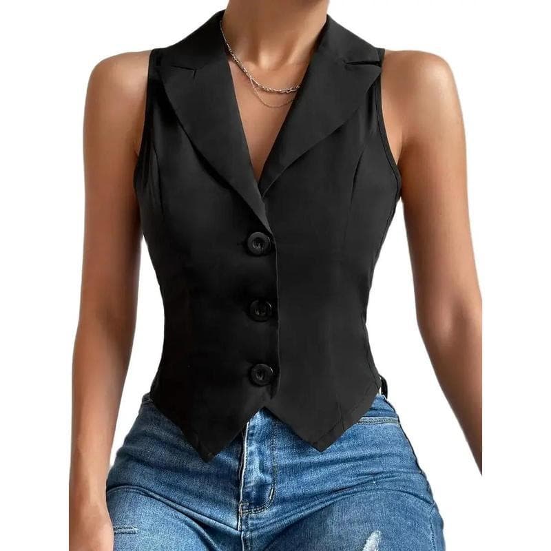 C 17097 Fashion Sleeveless Vest Slim Fit Vest