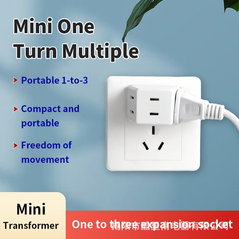 Cross-border Temu US Standard Wall Socket Adapter, Black and White Mini Conversion Plug for North America