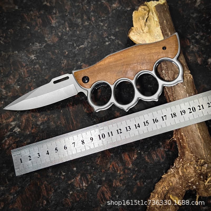 Outdoor Camping Hiking Ring Folding Knife with Window Breaker, Multifunctional Portable Folding Knife, In Stock