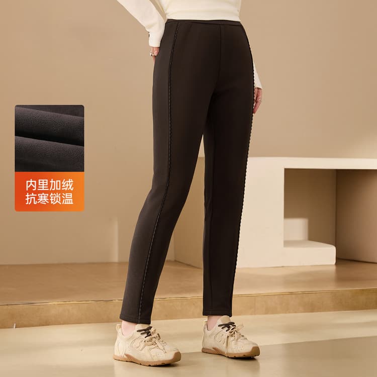 [Fleece Warm Pants] Slim and Beautiful Plus Size Women's Clothing, Comfortable, Soft, Slim Fit Pants for Fat mm, New Autumn Style