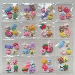 3D Cartoon Water Bottle Stickers, Cute Cartoon Stickers, DIY Fridge Magnets, Phone Stickers, Soft Resin Buttons