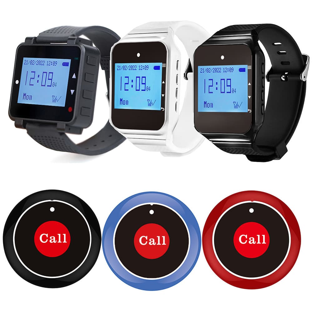 Watch wireless pager for restaurants, tea houses, hotels, cafes, tea restaurants, foreign trade pagers, service bells