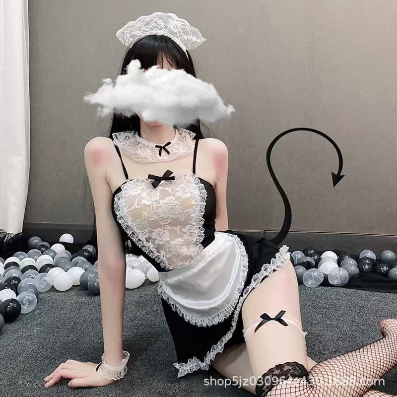 Night Charm Lingerie Role Play Sexy Costume Temptation Plus Size Maid Set European American 79
