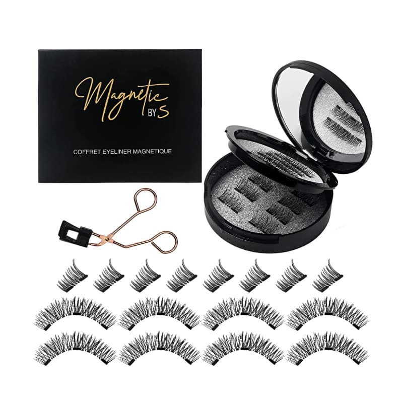 magnetic false eyelashes soft magnetic quantum eyelashes European and American cross-border glue-free magnetic eyelash magnet