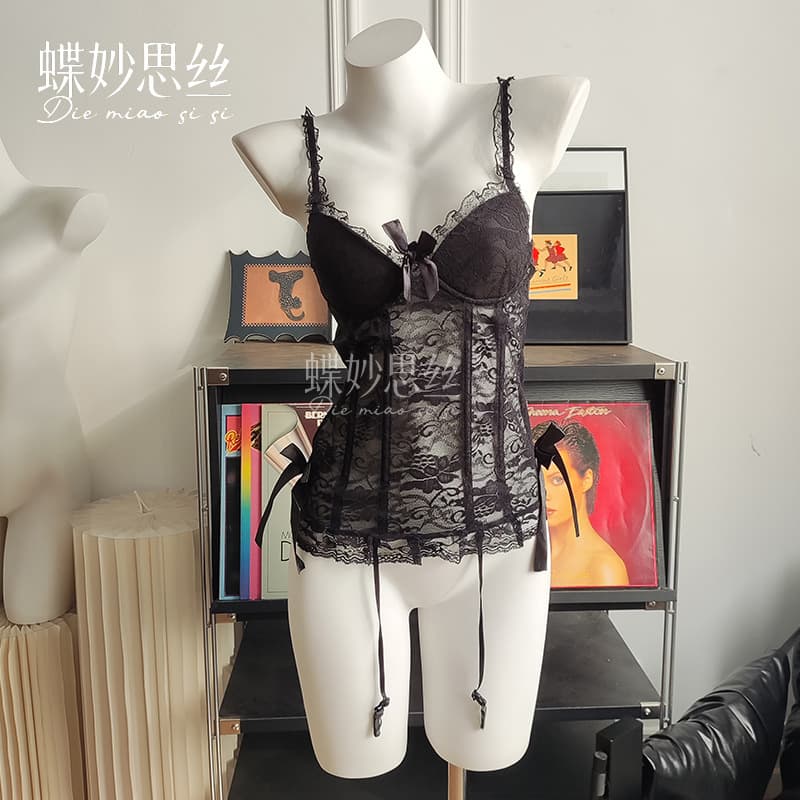 Passionate Temptation Lace See-through Strap Underwear Sexy Set Chinese Brand Special Use Clothing A098 Butterfly Mysterious Tho