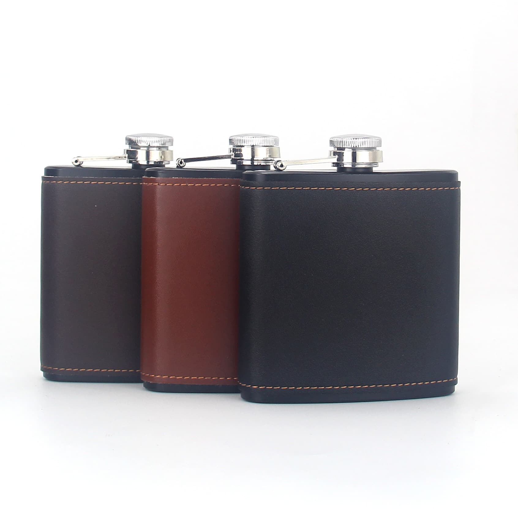 Amazon 1-18oz Stainless Steel Liquor Flask, Russian Portable Outdoor Flat Metal Hip Flask