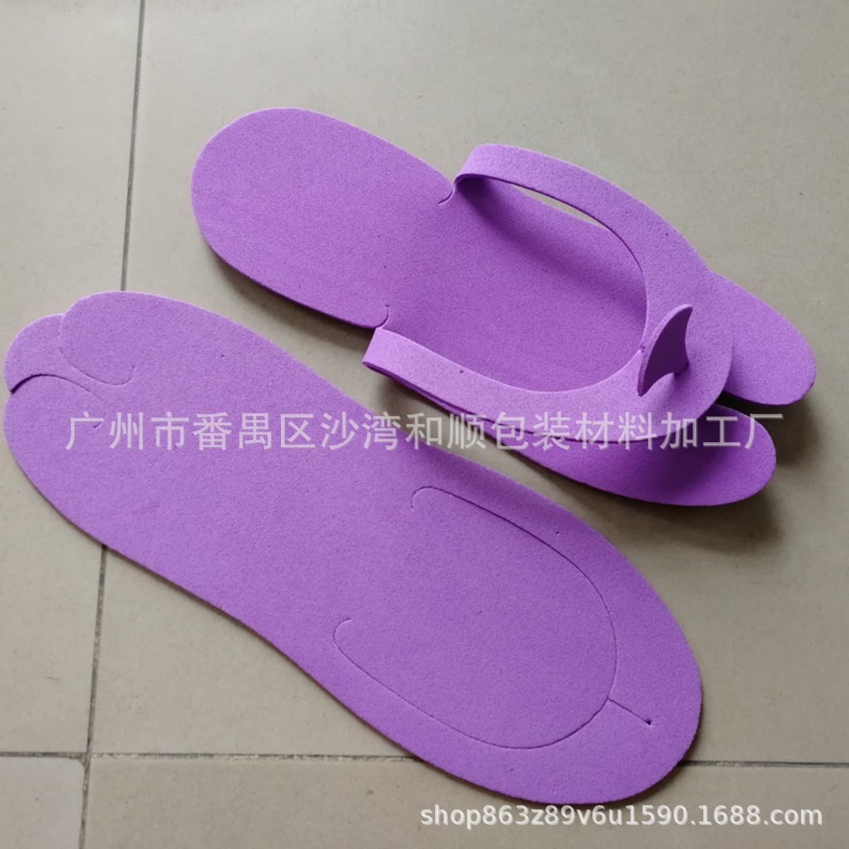 Yasheng Exclusive EVA Disposable Foldable Slippers 4mm Thick 1 Pair + 8mm Toe Separator 1 Pair (Set)