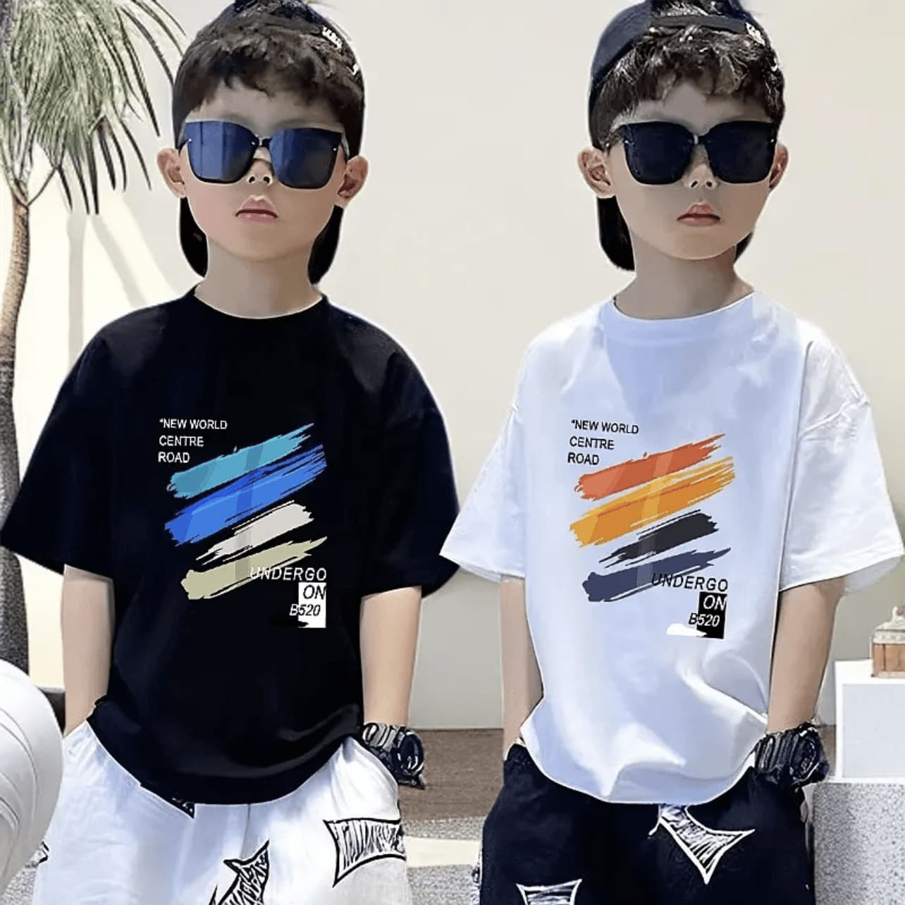 Boys Short Sleeve T-Shirt, Children's Pure Cotton Summer New Style, Middle and Big Boys' Cool Top, Korean Version Base Layer