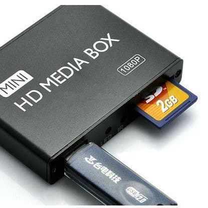 Mini 1080P Full HD Media Player AV HDMI USB