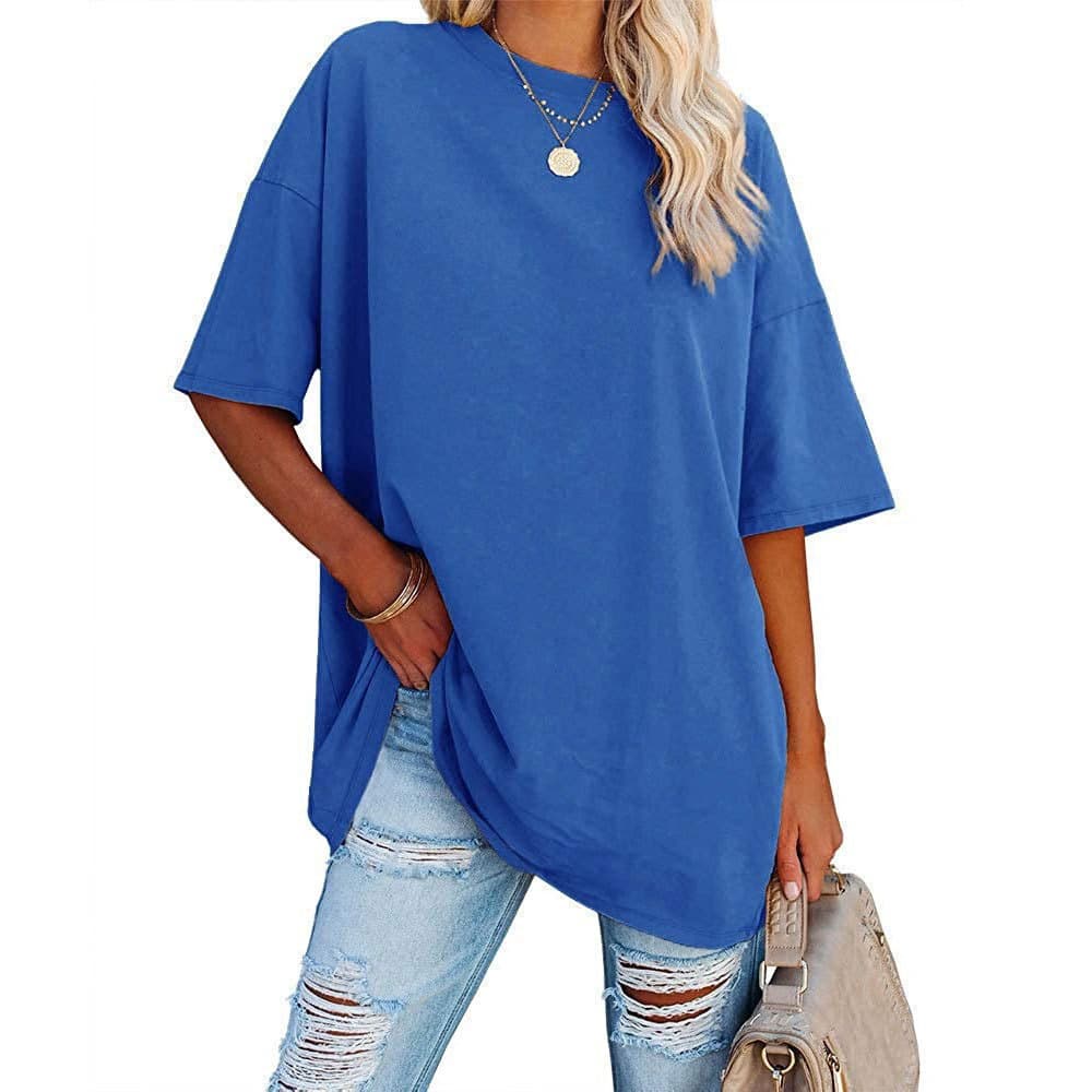 Pure Cotton Group Uniform T-Shirt DIY Print Logo Round Neck Short Sleeve Unisex Summer Loose Fit Solid Color Top