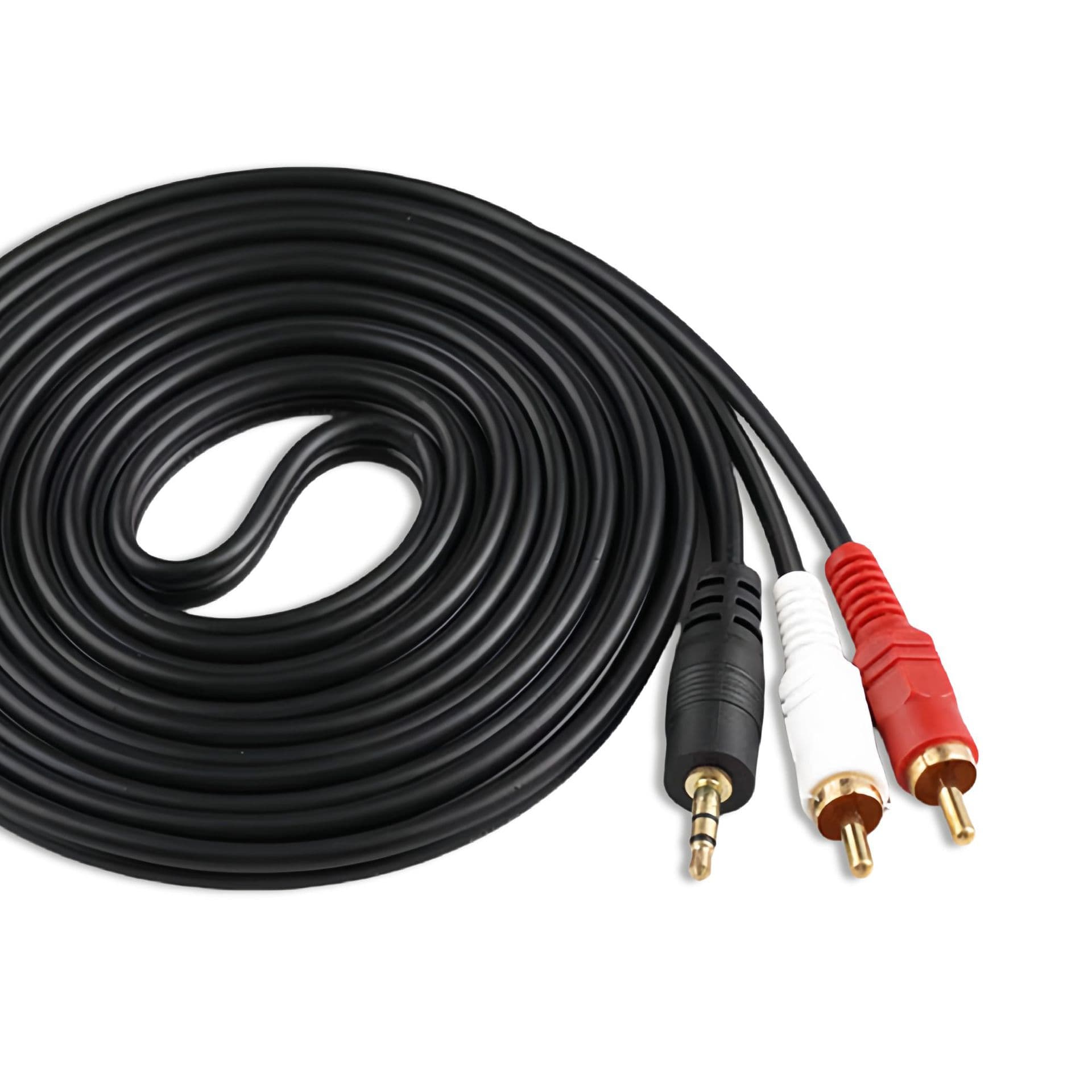 1-to-2 Computer Speaker Cable 3.5mm to Dual RCA 3.5mm 1-to-2 Audio Cable Speaker Cable 1.5-20m