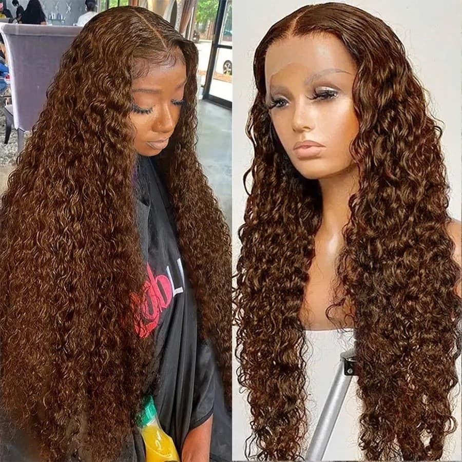 Amazon Hot Selling Women's Long Curly Wig Middle Part African Rod Small Curls Cross-Border Front Lace Full Wig