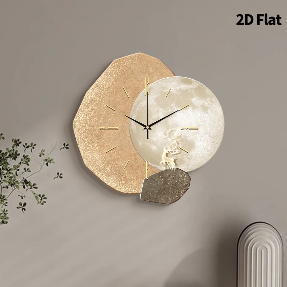Best-selling Modern Creative Moon Wall Clock, Nordic Silent Clock for Home Decoration, Amazon Hot Item