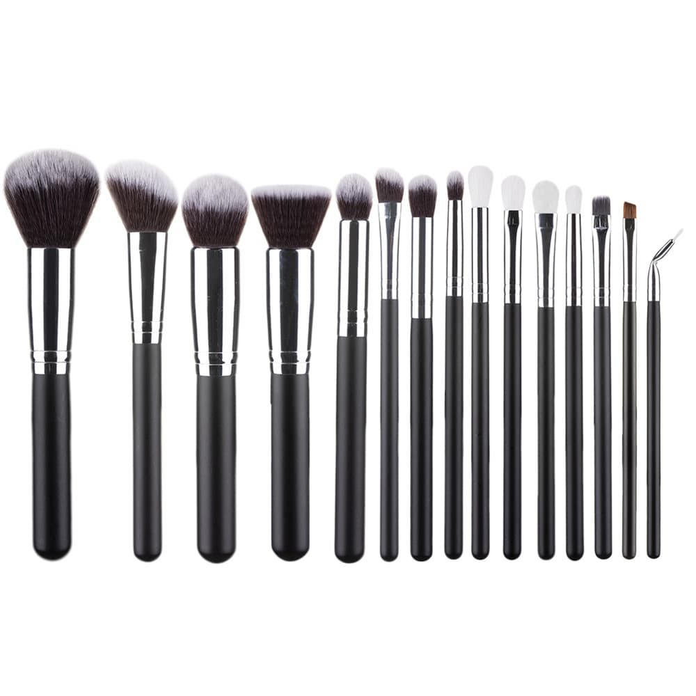 Cross-border 15-Piece Makeup Brush Set: Eyeshadow Brush, Concealer Brush, Wooden Handle, Multifunctional Cosmetic Tools