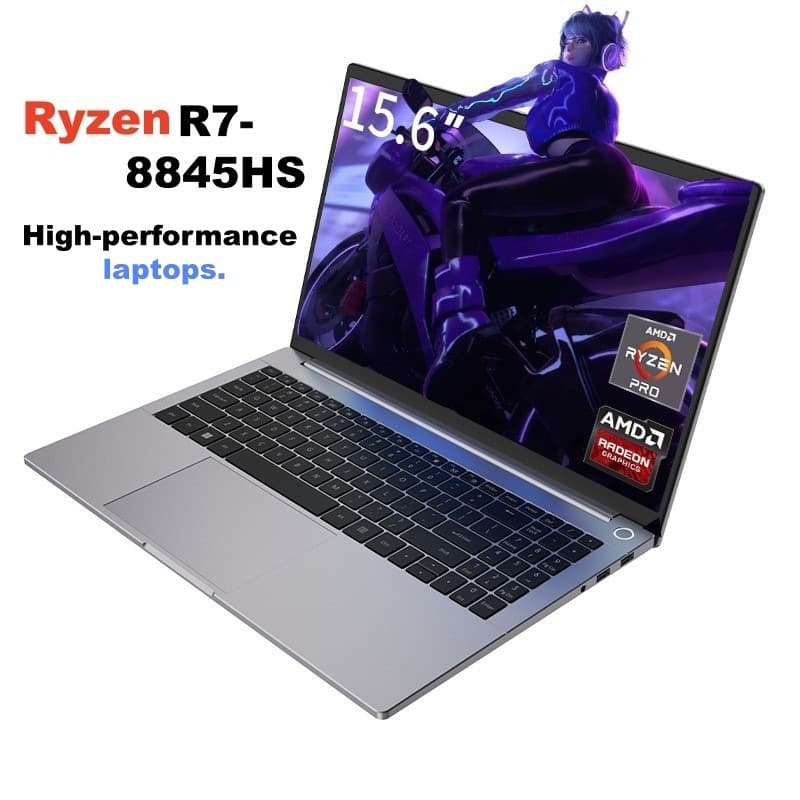 In Stock 15.6-inch AMD Ryzen R7-8845HS Business Office Lightweight Gaming Laptop Notebook Wholesale