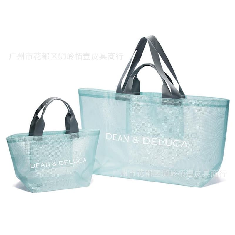 Japanese summer new fashion brand dean & deluca mesh bag large capacity shopping bag shoulder bag beach handbag