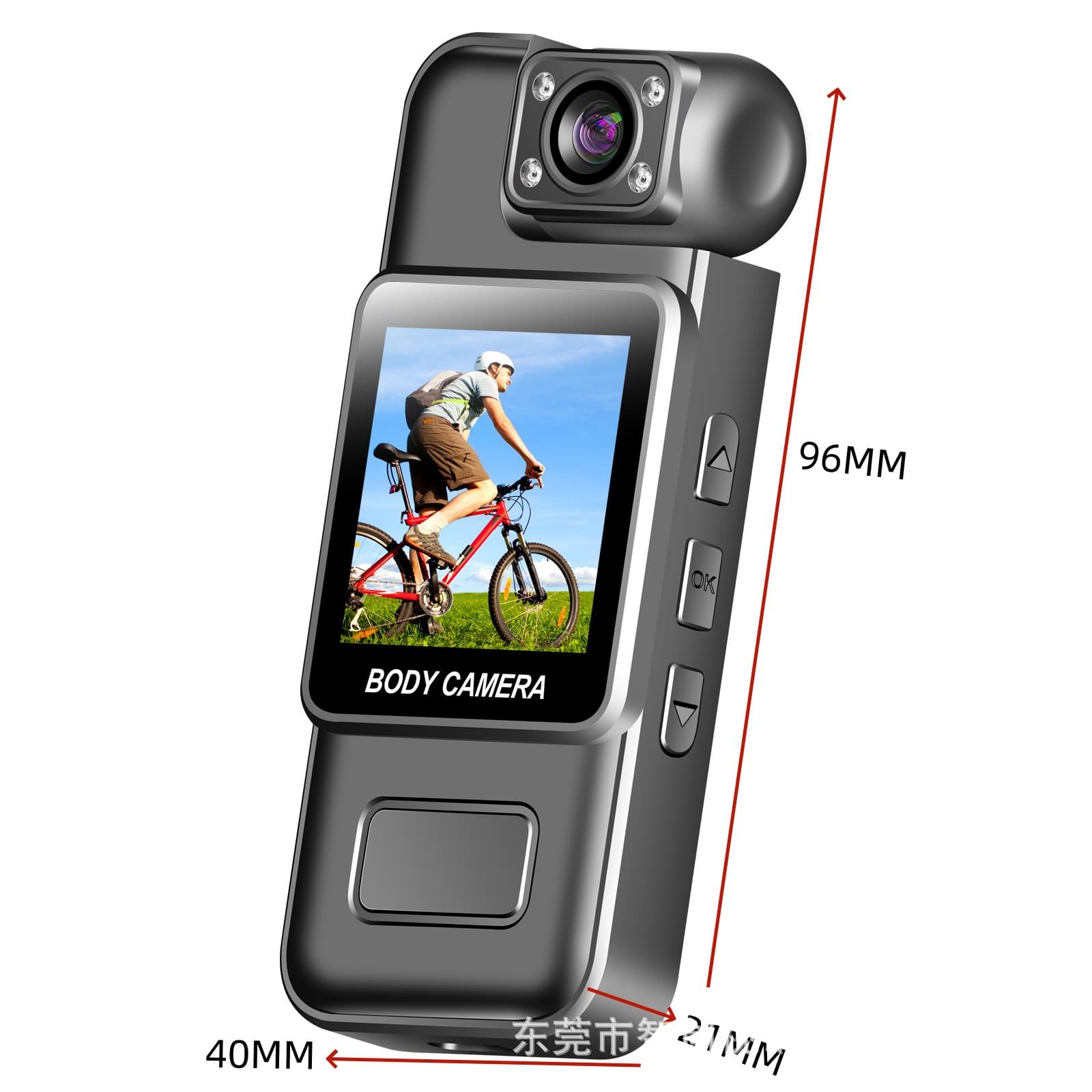 Cross-border HD 4K Outdoor Riding Sports Portable Camera with Screen, Night Vision Clip-On Camcorder