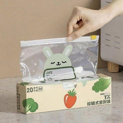 Food-Grade Sealed Bags for Refrigerator Storage, Nut Resealable Zipper Bags, Fresh-Keeping Plastic Bags for Home Use