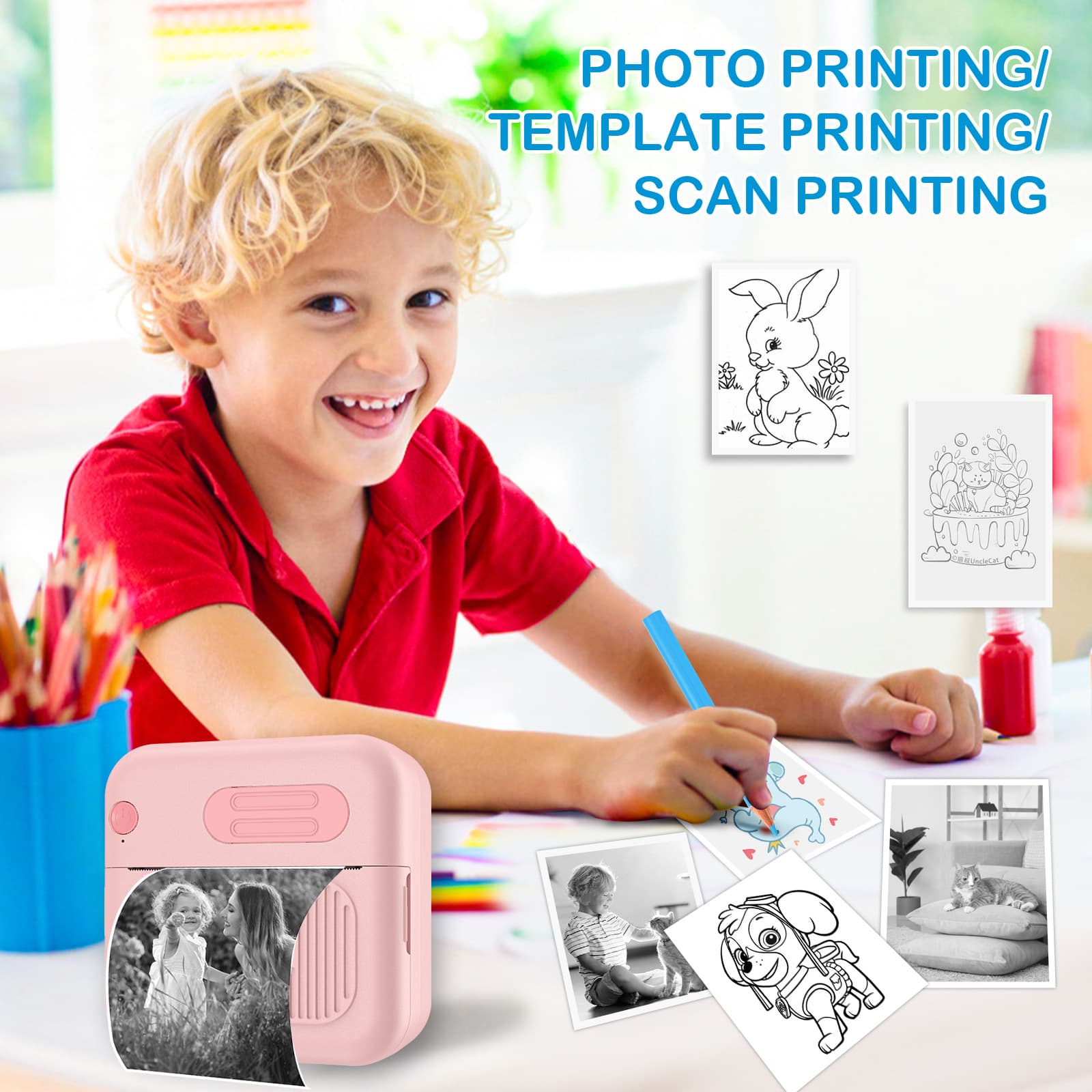 Popular Student Wrong Question DIY Handbook Storage Label Bluetooth Photo Thermal Printer Cross-Border Direct Supply Pocket