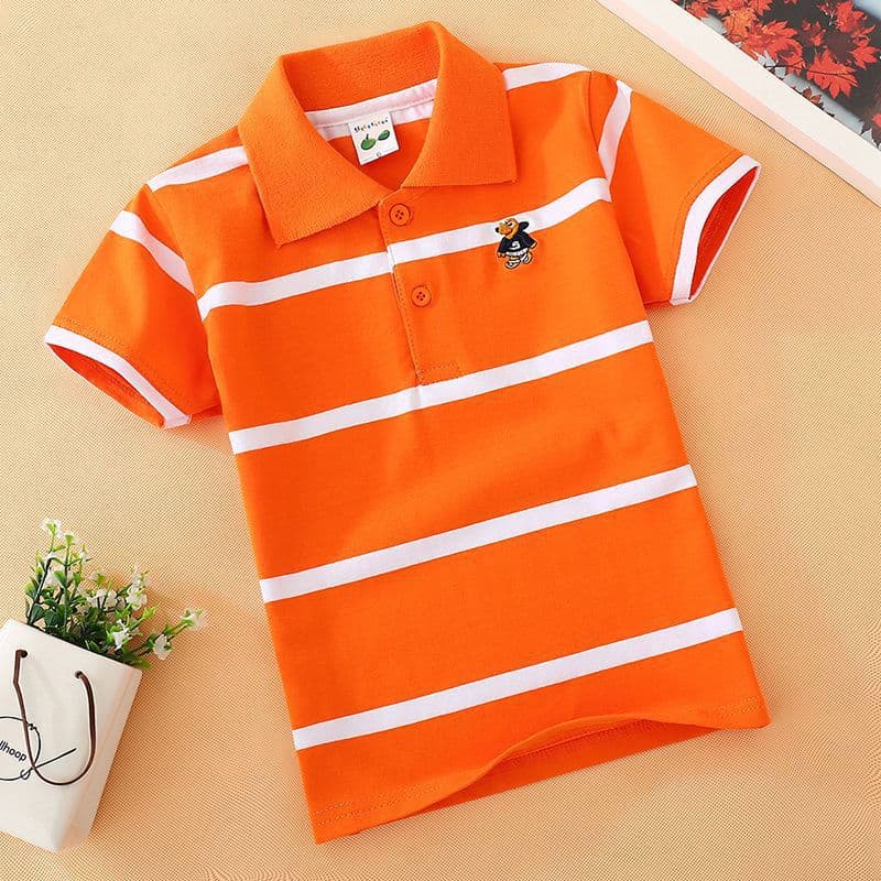 Children's Boys Short Sleeve T-Shirt Cotton Kids Short Sleeve T-Shirt Big Kids Polo Shirt Boys Short Sleeve Top