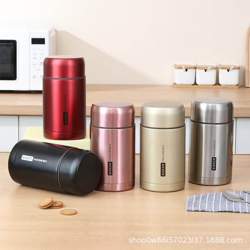 Double-Layer 316 Stainless Steel Steaming Cup, Large Capacity, Ideal for Office Workers and Students, Wholesale Thermal Lunch Box