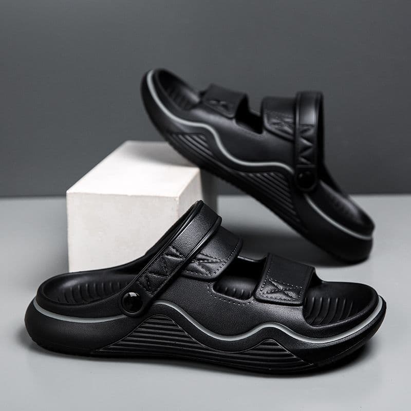 2025 New Style Sandals, Summer Outerwear, Comfortable Beach Slippers for Men, Non-slip, Wear-resistant, Suitable for Driving, Water Wading, and Beach Use