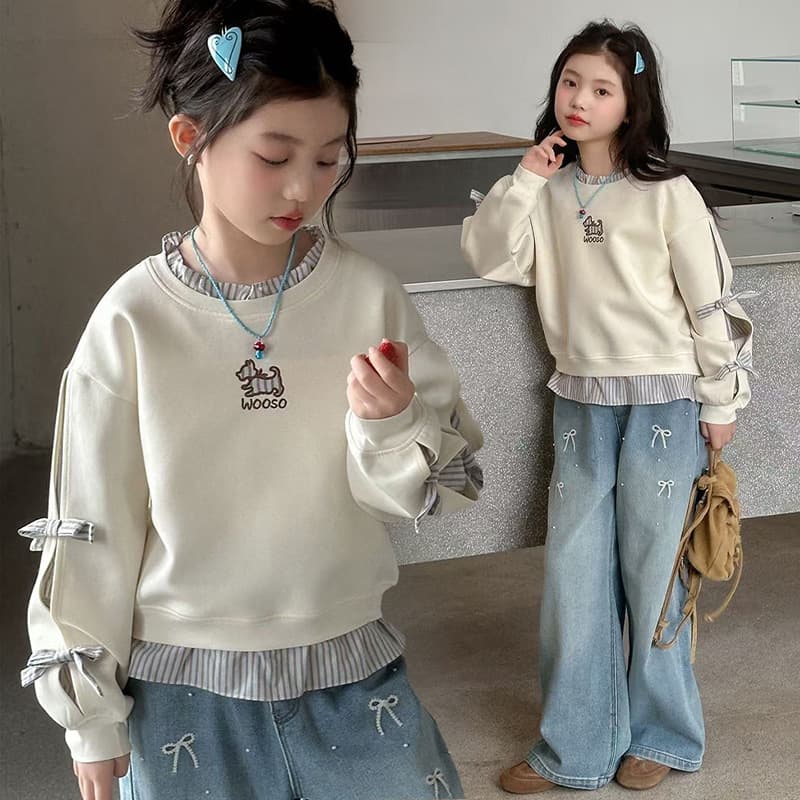 Girls' Hoodie Spring and Autumn 2026 New Style Big Girls' Spring Top Korean Children's Wear Stylish Clothes for Teens