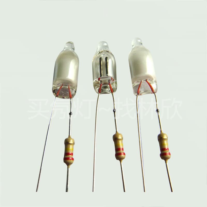Neon lamp with resistor 410/513/613/616 neon bulb 220V 110V welding copper buckle riveted neon lamp