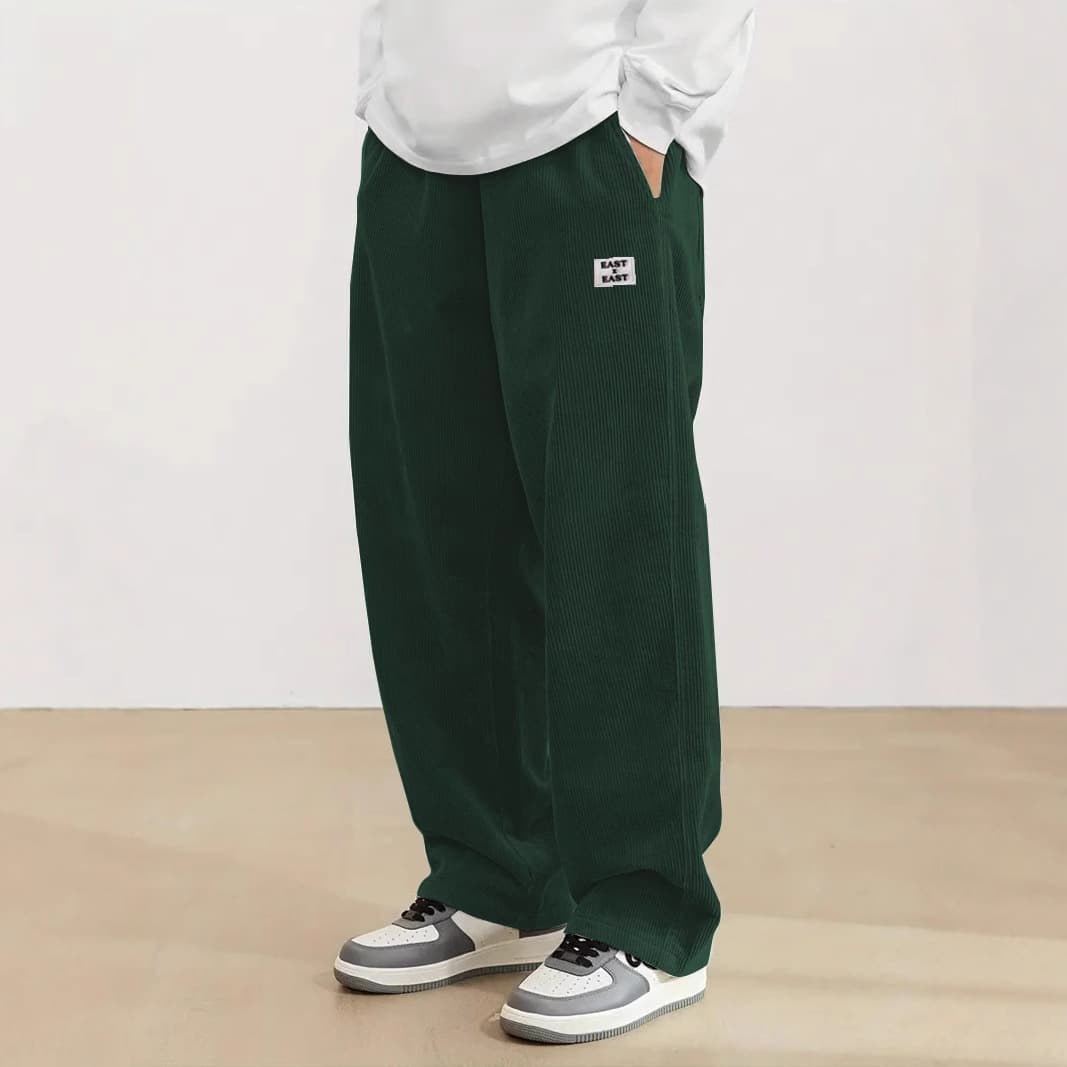 Loose Wide Leg Pants Men's Casual Trousers American Style Solid Color Simple Fashion Brand Retro Long Pants