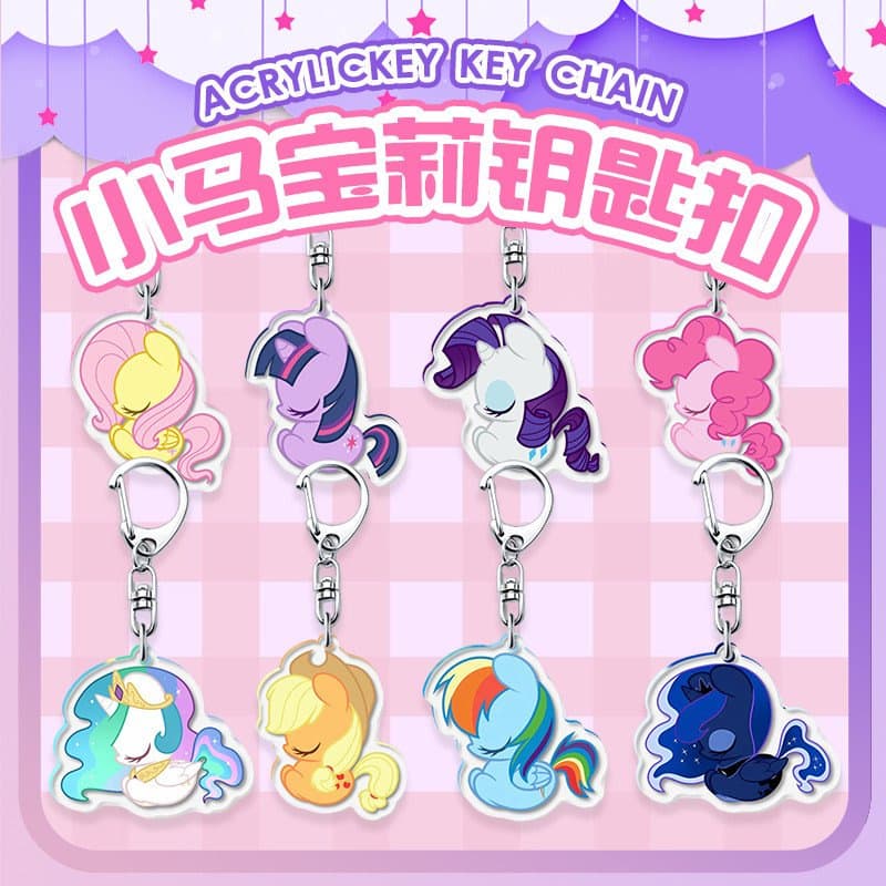 Popular online style Little Pony doll Poly keychain acrylic keychain, a high-end, high-quality gift for Instagram.