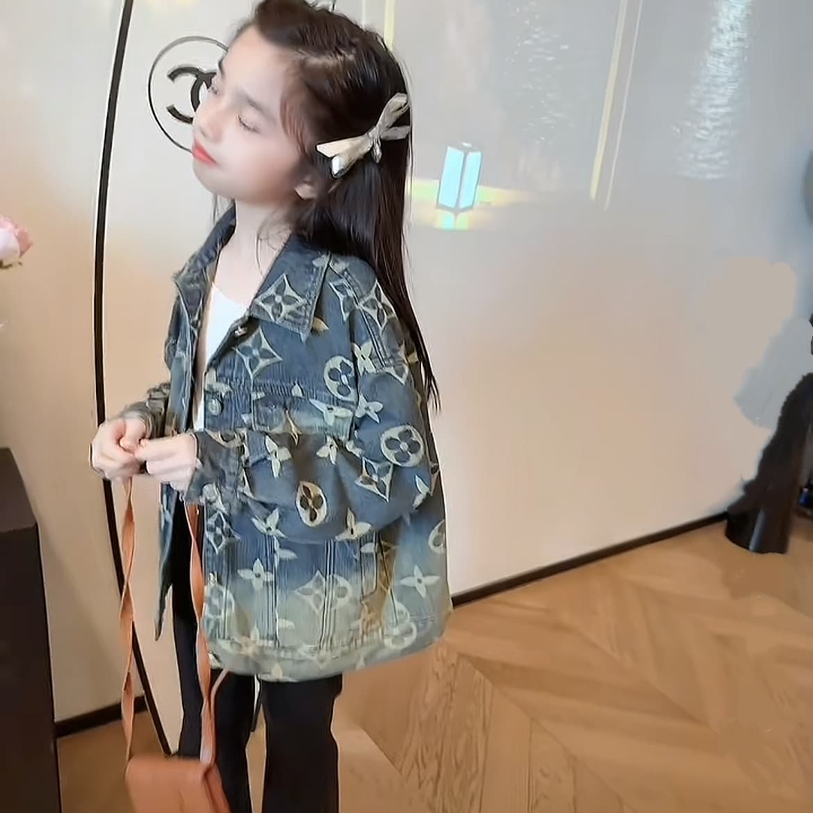 2025 New Style Children's Long-Sleeved Denim Jacket/Top for Boys and Girls