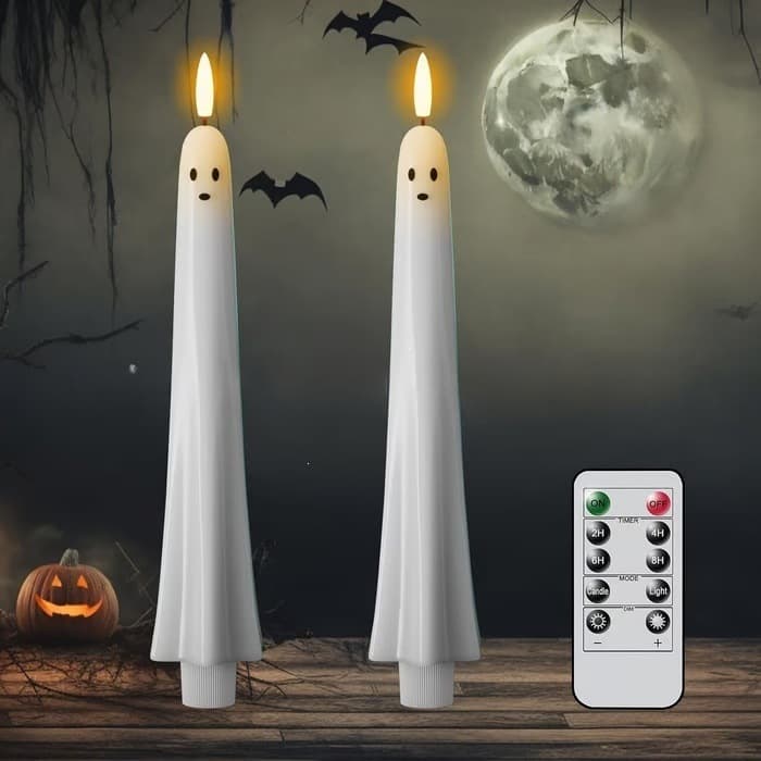 Cross-border new product Halloween ghost LED candle Halloween party atmosphere electronic candle light factory direct sale