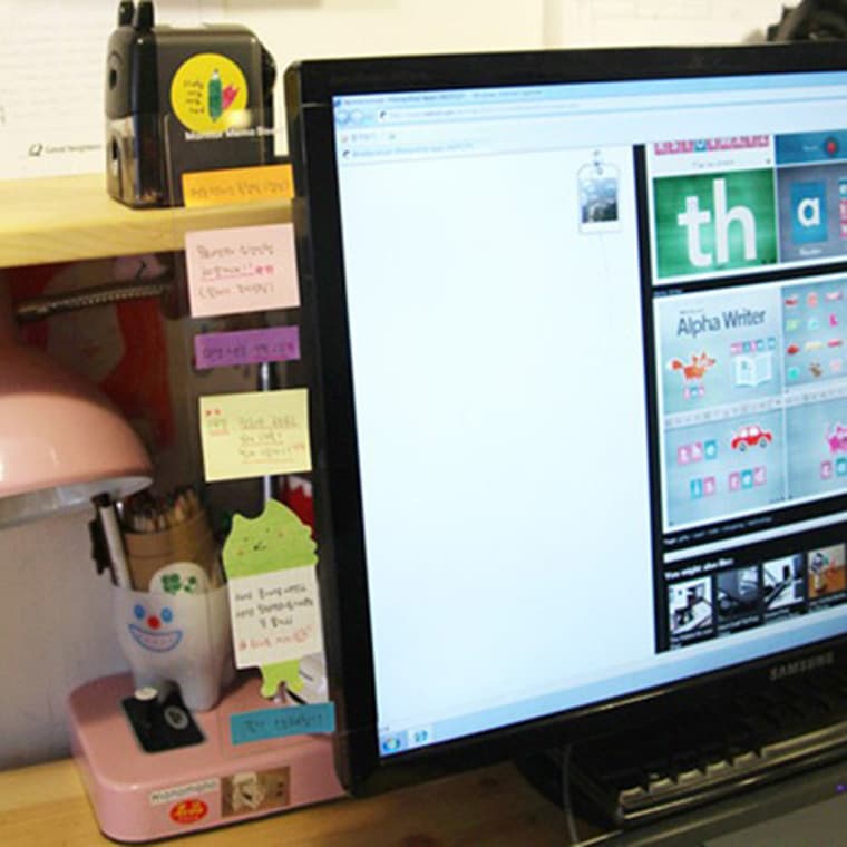 Computer Monitor Side Memo Board Screen Sticky Note Panel Transparent Note Pad for Adhesive Notes