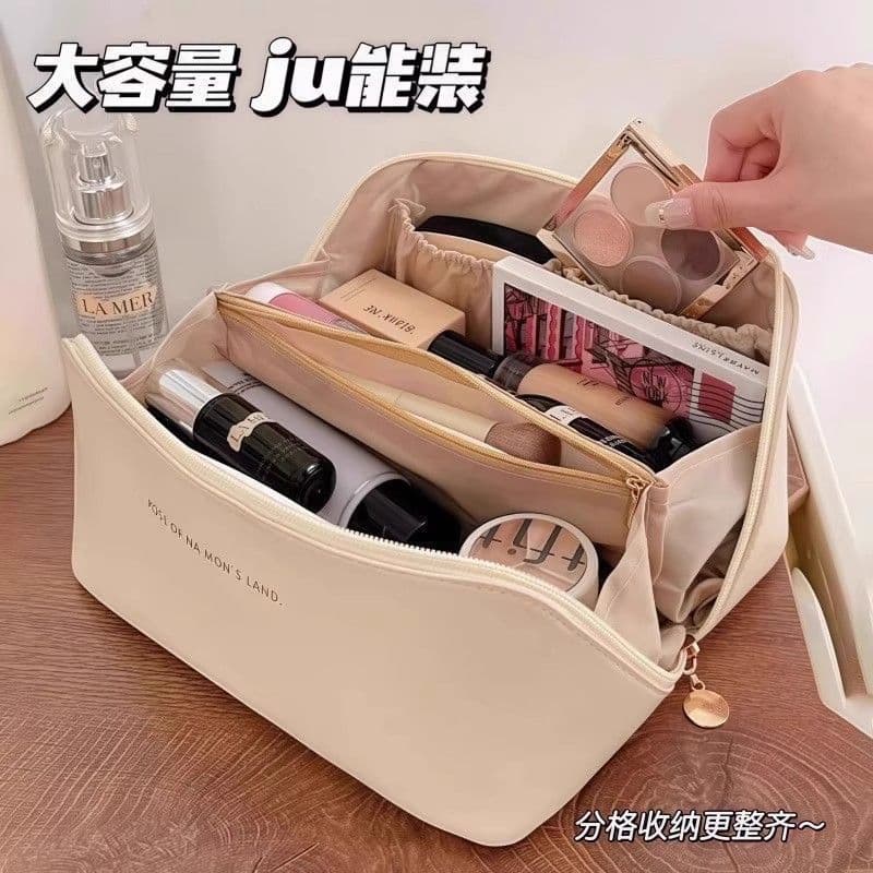 Cosmetic bag, portable out-and-out skin care product, large-capacity pillow bag, advanced travel toiletry cosmetics ins storage bag