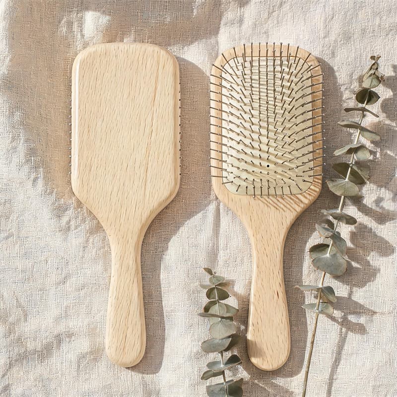 Beech wood steel needle air cushion comb head massage meridian scalp long hair anti-static hair loss curly hair women's hair anti-hair loss