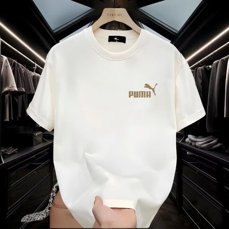 Pure Cotton Classy Men's Short-Sleeved T-Shirt Summer 2025 New Trendyy Loose Clothes Men's Versatile Half-Sleeved Tops