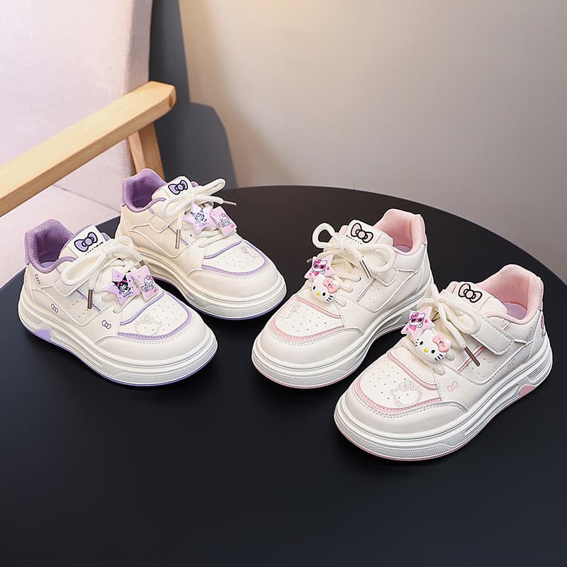 Girls' Shoes 2026 Spring Autumn New Children's Sports Shoes Casual Soft Sole Princess for Middle and Big Kids White Board Shoes