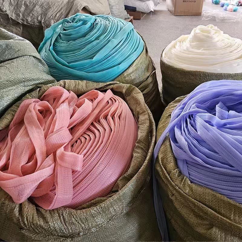 Xinyin PE foaming mesh, bath ball mesh raw material, PE mesh available in various lengths and widths, factory wholesale PE.