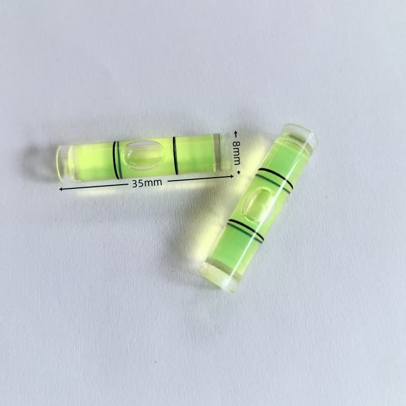 Free shipping green mini spirit level 8*35mm frame bubble level, leveling column, photo wall balancer