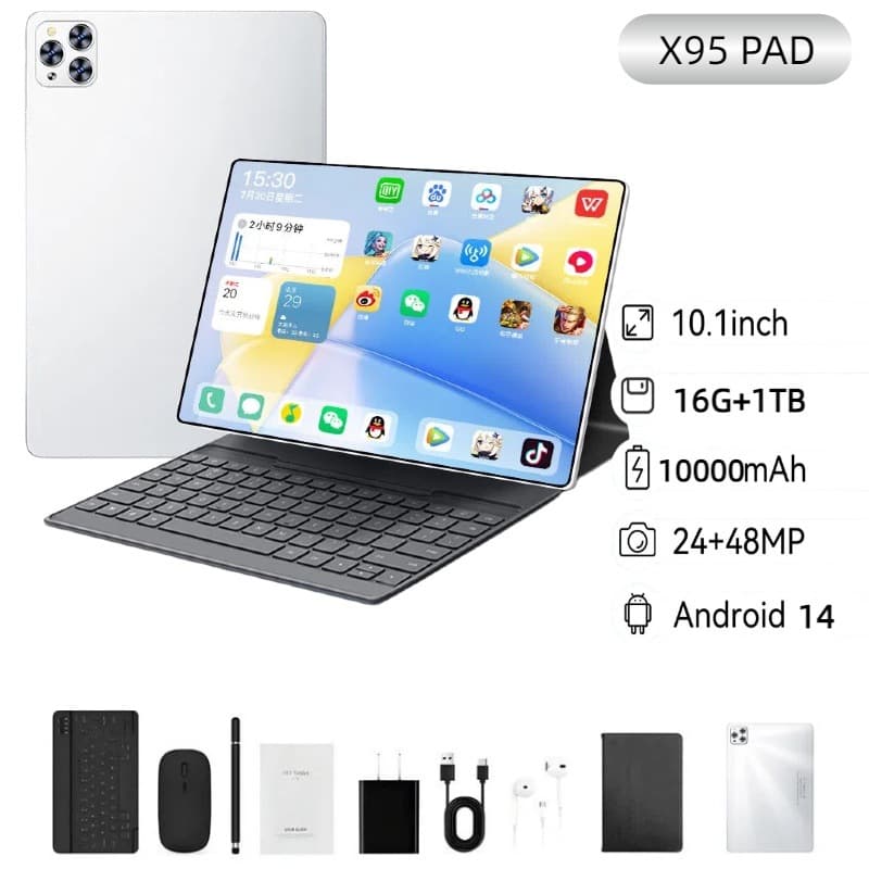 2026 cross-border hot model manufacturer wholesale tablet 10.1 inch X95pad dual SIM dual standby call smart 32g