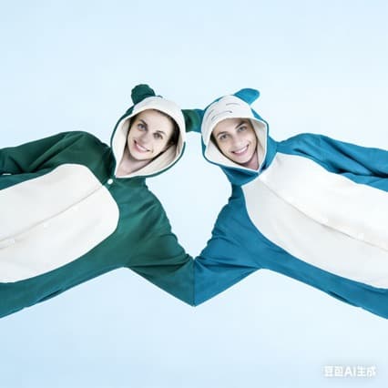 Snorlax Animal Cartoon Onesie Pajamas, Fleece Performance Couple Pajamas, Autumn Winter Homewear for Export