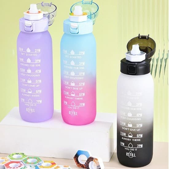 Amazon's Playful Cup - 0 Sugar, 0 Calories Flavored Cup with Straw, Sports Water Bottle with Pop-Up Lid - A Must-Have for Drinking Water