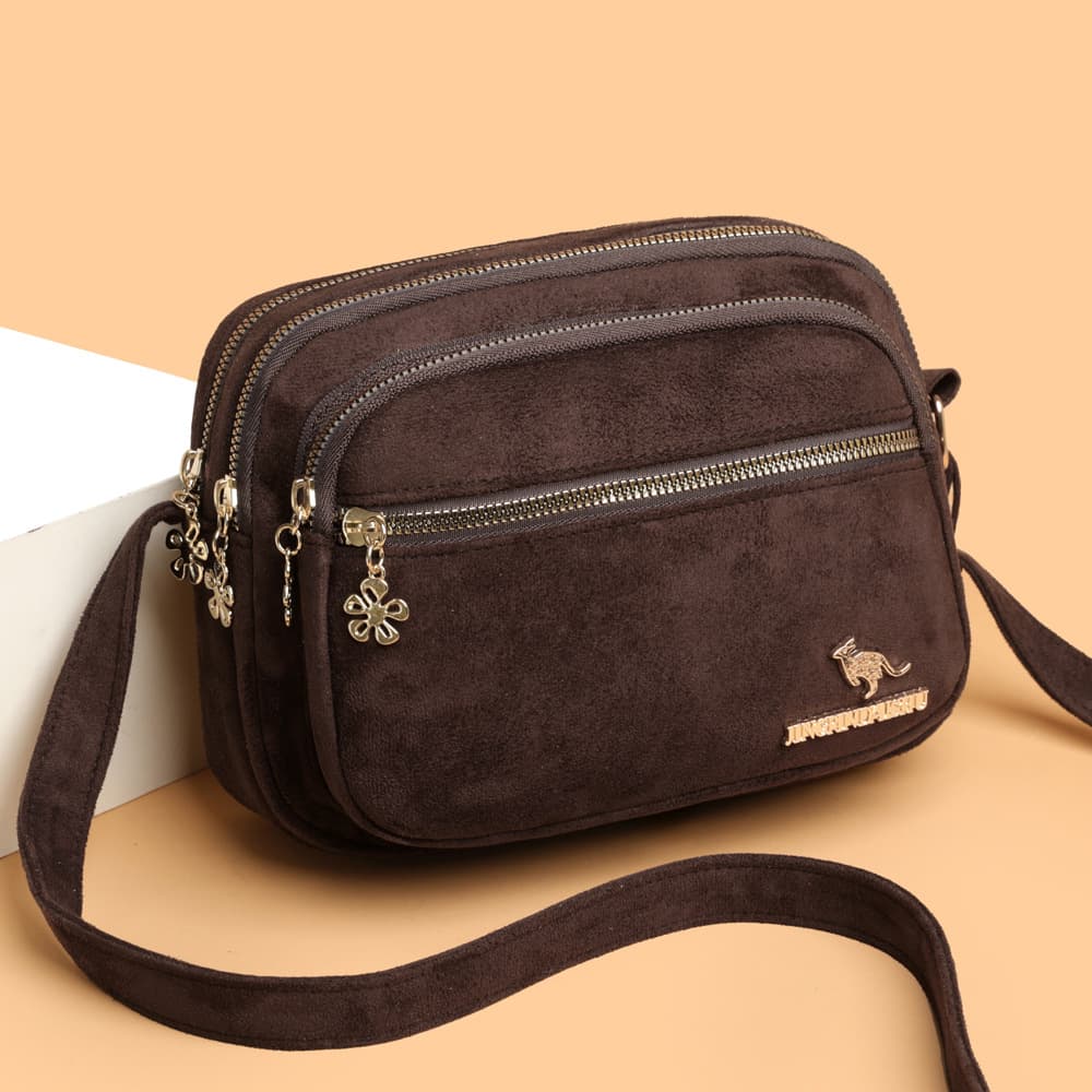 Women's New Retro Camera Bag, Multi-Compartment, Versatile Shoulder Crossbody Bag, Mom Bag, Large Capacity, Cross-Border Wholesale