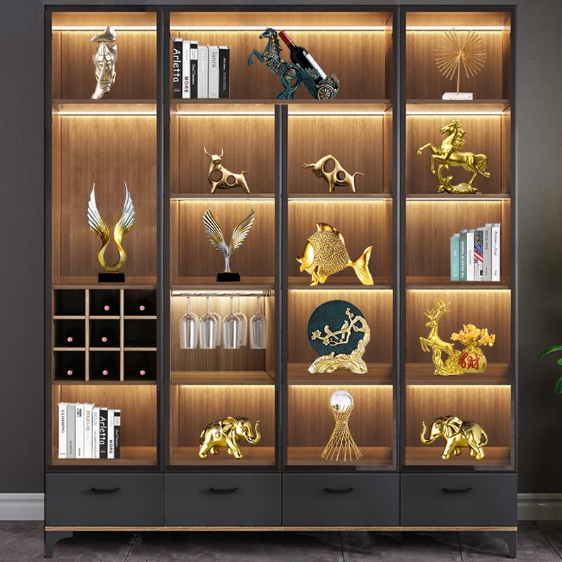 Retro High-end Wine Cabinet Ornament, Home Living Room TV Cabinet Decor, Opening Housewarming Office Gift Craft
