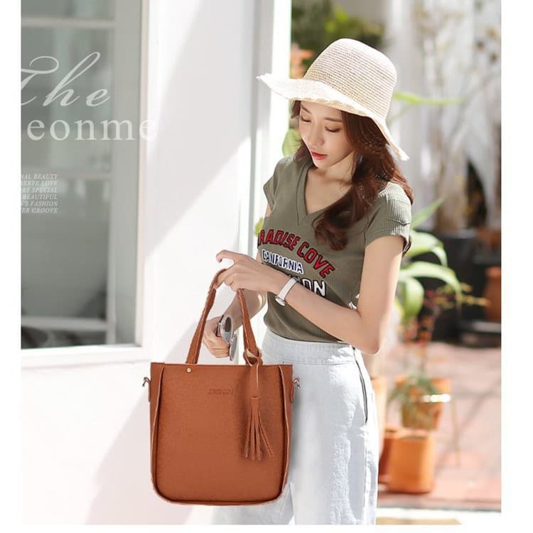 Wholesale 2024 new four-piece mother-in-law bag, Korean style trendy shoulder bag, handbag, women's bag, large bag, crossbody bag
