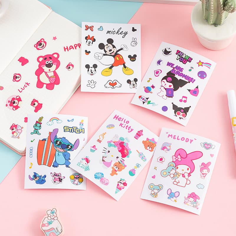 Capybara cute stickers, Kuromi stickers, Strawberry Bear decorative painting, creative stickers, Sanrio stickers wholesale