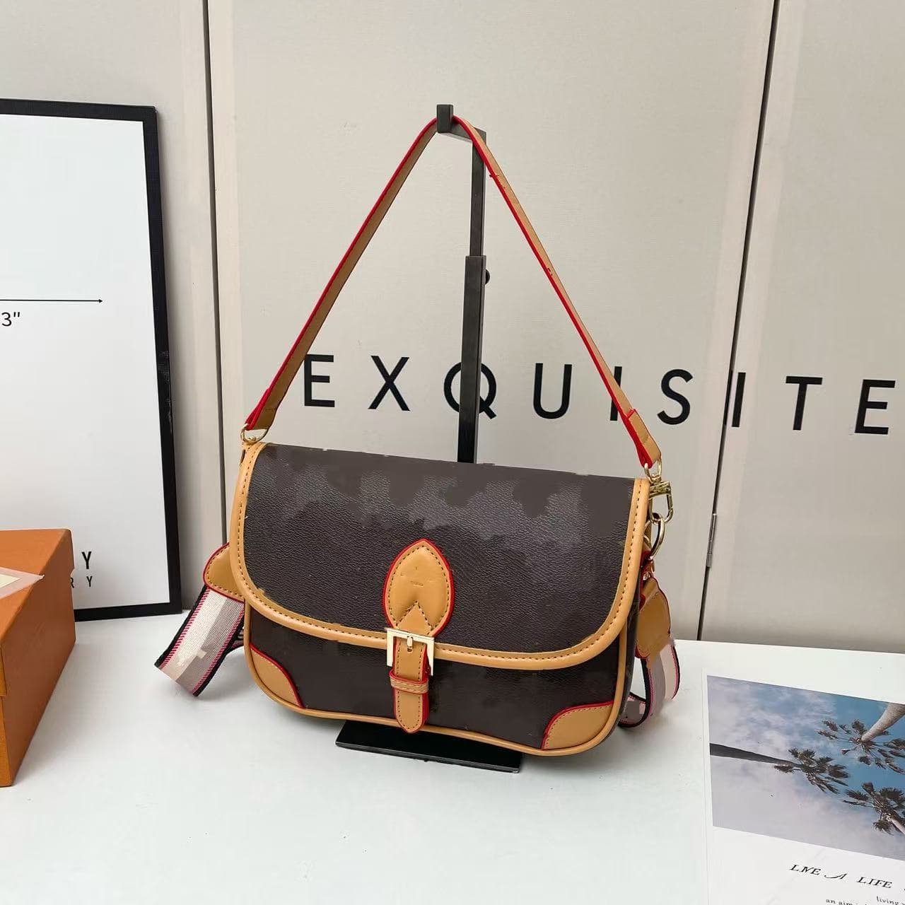 Horn Women's Bag New Presbyopia Genuine Leather Tote Second-hand French Stick Shoulder Crossbody Underarm Bag M45985 Chip Internal Code