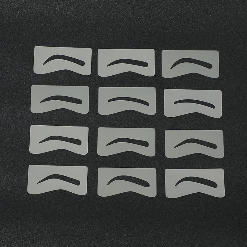 New 10 Pairs of Eyebrow Shape White Unprinted Eyebrow Stencils Lazy Eyebrow Guide Stickers Makeup Tools 20 Pieces Silicone Eyebrow Stencils