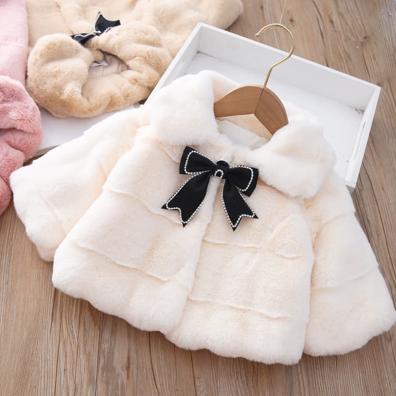3480 Children's Clothing Girls' Autumn and Winter Thickened Cape New Style Children's Plush Coat Baby Cape Shawl Faux Fur